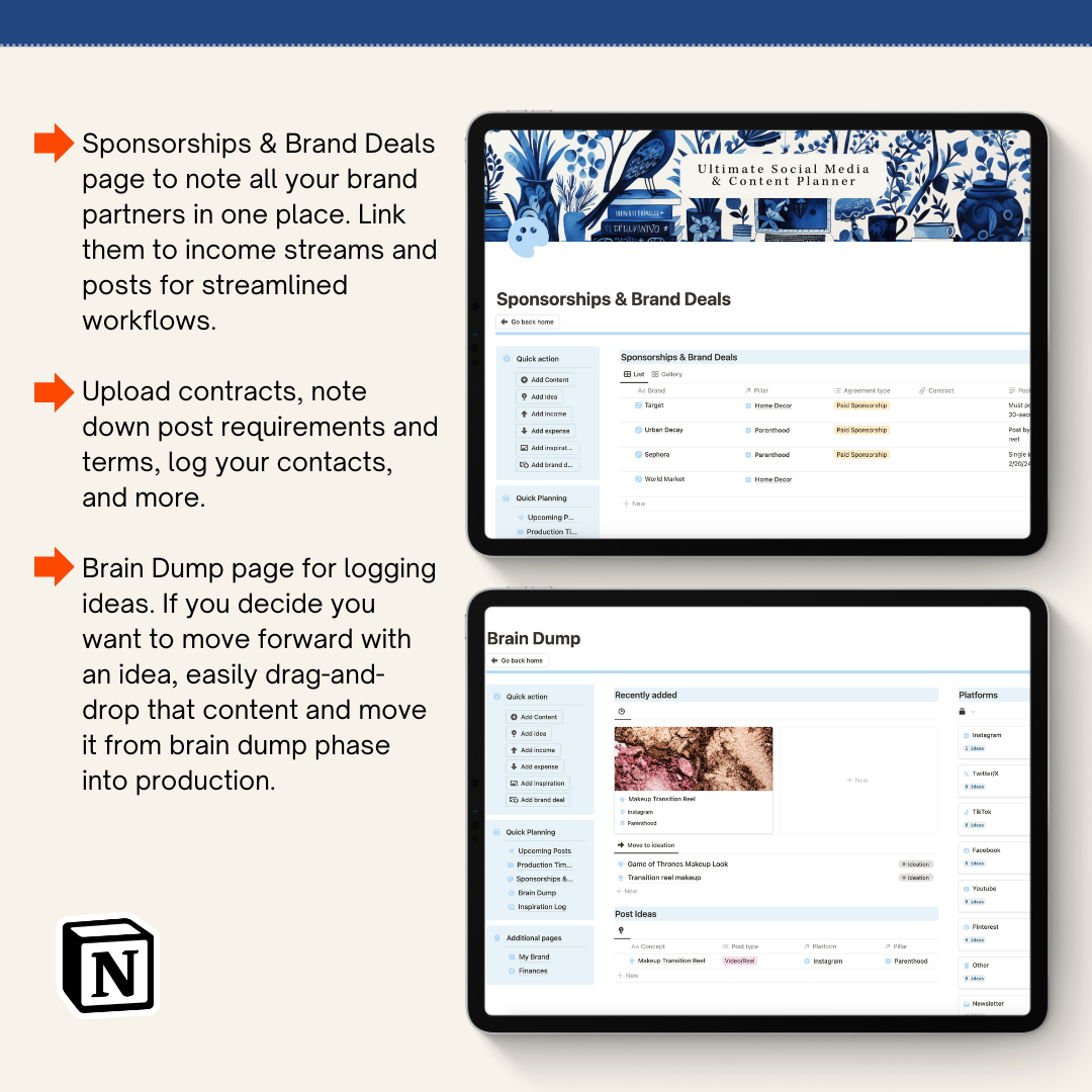 Ultimate Social Media + Content Planner (Notion Template)