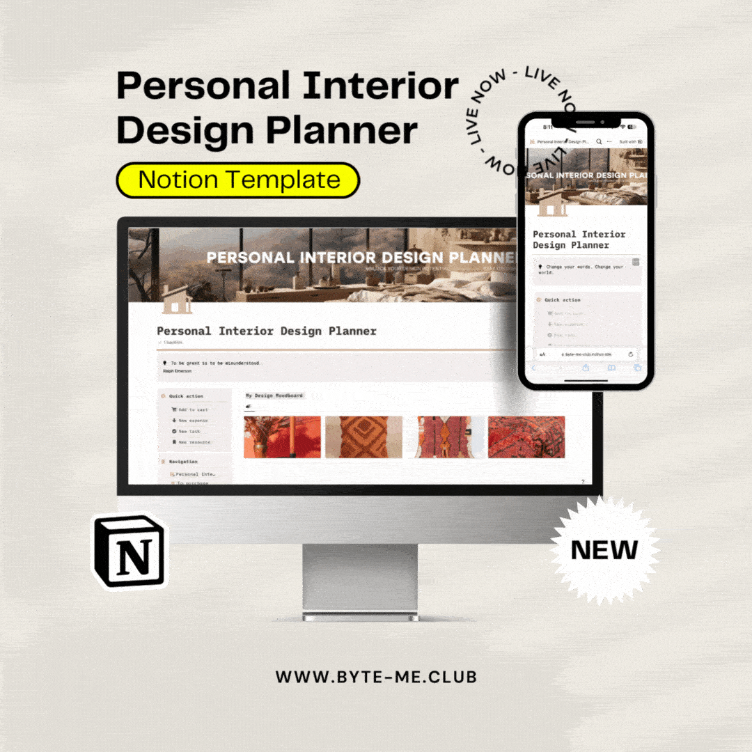 Personal Interior Design Planner (Notion Template)