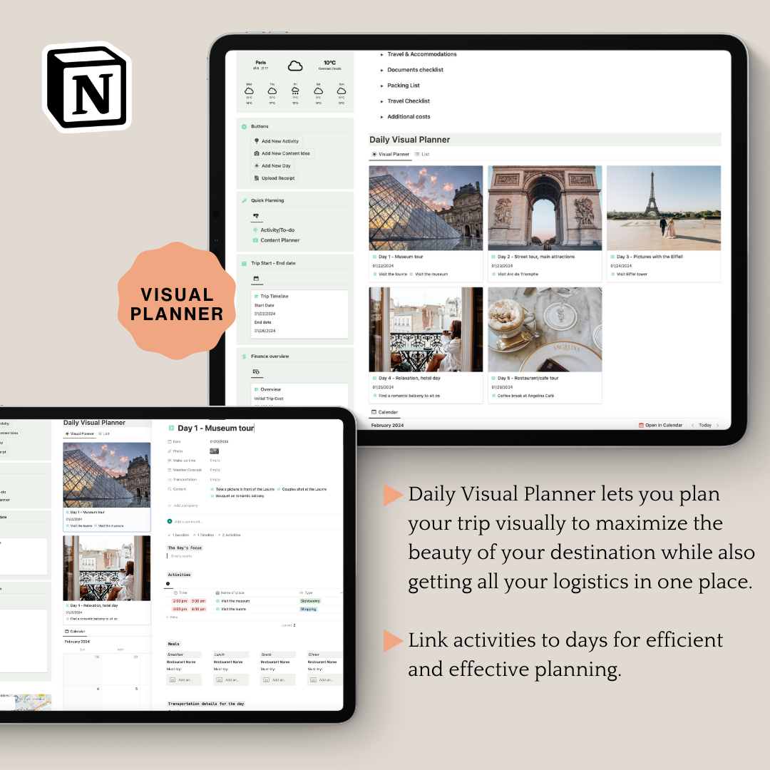 Ultimate Travel + Content Planner (Notion Template)