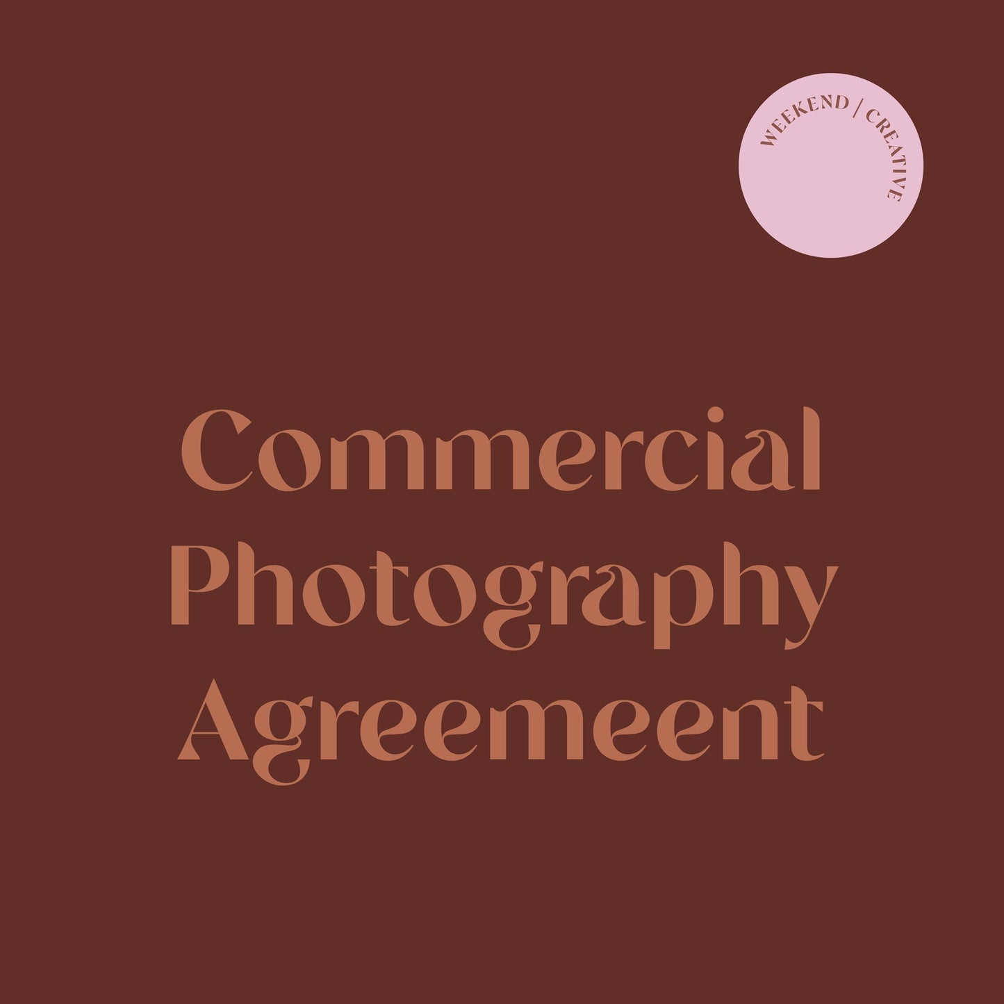 Commercial Photography Agreement